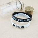 2 PCS Supporter Wristband EXO-K FROM EXO PLANET KPOP EXO Wristband Bracelet OZ