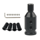 1x Universal Aluminum Shift Knob Adapter for  Non Threaded Shifters Black