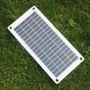 8.5W/12V Solar Charger Power Bank Outdoor Portable Charger Alligator Clips Car