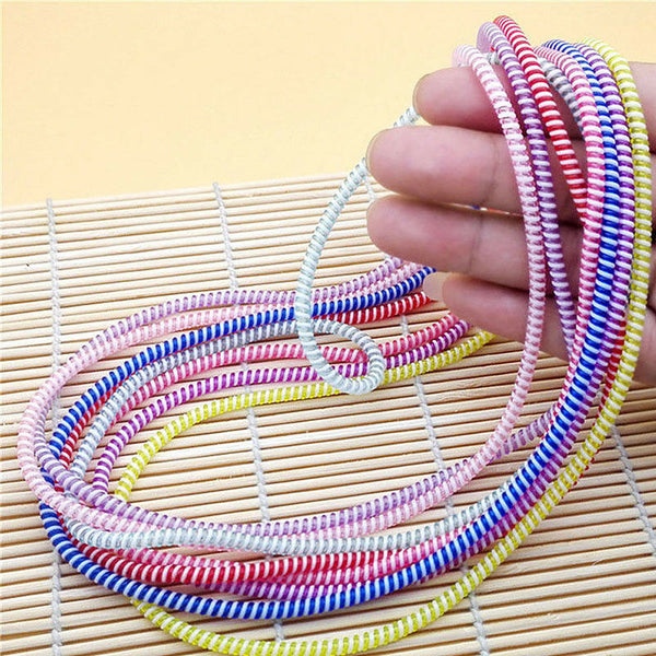 10 x Spring Protector Cover Cable Cord For Phones USB Data Sync Charging Cables