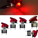 5pcs 12V 20A Red Cover LED Light Rocker Toggle Switch SPST ON/OFF Car Truck