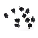 10Pcs 16mm Small Round Boat Rocker Switches 2 Pin ON-OFF Rocker Switch B Gn