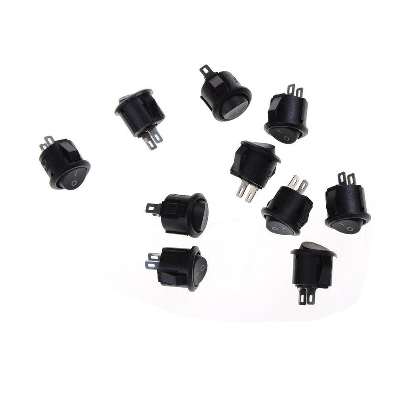 10Pcs 16mm Small Round Boat Rocker Switches 2 Pin ON-OFF Rocker Switch B Gn