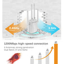 1200Mbps 2.4 / 5GHz 4 Antenna Wifi Repeater & Router Wireless Extender Home