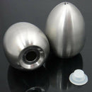 Stainless Steel Egg Shaped Salt Pepper Shaker Table Server Kitchen Gadgets  F8X3