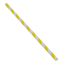 Paper Party Striped Straws yellow,white Y2H4