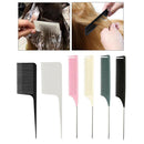 6Pcs Pro ABS Plastic Weaving Highlighting Foiling Hair Comb Styling Salon
