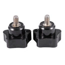 M6x10mm Male Thread Plastic Star Head Locking Screw Handle Black 2pcs Z2Q4