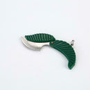 Outdoor Camping Portable Stainless-Steel Key-chain Leaf Pocket Folding Cutter