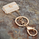 Crystal Rhinestone Purse Keychain Keyring Key Ring Chain Bag Charm Pendant