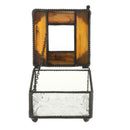 Glass Decorative Jewelry Storage Box Organizer Wedding Ring Trinket Pendant Case