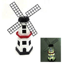 Solar power Windmill Lighthouse Spinner Garden Lawn mu Lamp Lights Decor LE C3N8