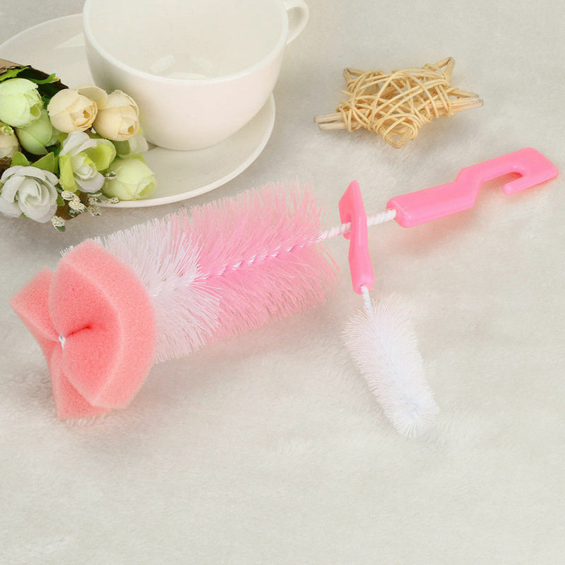 2Pcs Baby Bottle Brush Scrubbing Kitchen Cleaner For Washing Cleaning Products