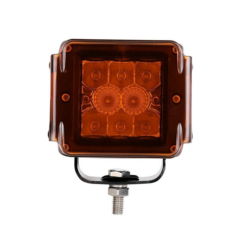 2 Pcs 3 Inch Amber Led Pod Covers Square Led Light Bar Covers Led Cube Cove M1G6