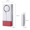 1X(Home Security Alarm Rood Flash With Sound Window Door Magnet Sensor Dete