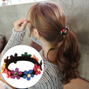 Accessori per capelli elastici di bellissimi fiori dolci colorati a coda 3C