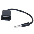 3.5mm Male AUX Audio Plug Jack To USB 2.0 Female Converter Cable Cord Car MP Hn