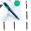 Multifunctional Two-point Ballpoint Pen Double-ended Black Pen Plastic O4S6