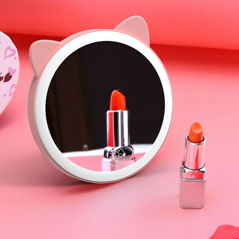 Portable Led Lighted Makeup Mirror Vanity Compact Women Pocket Mirrors Vani P7C7