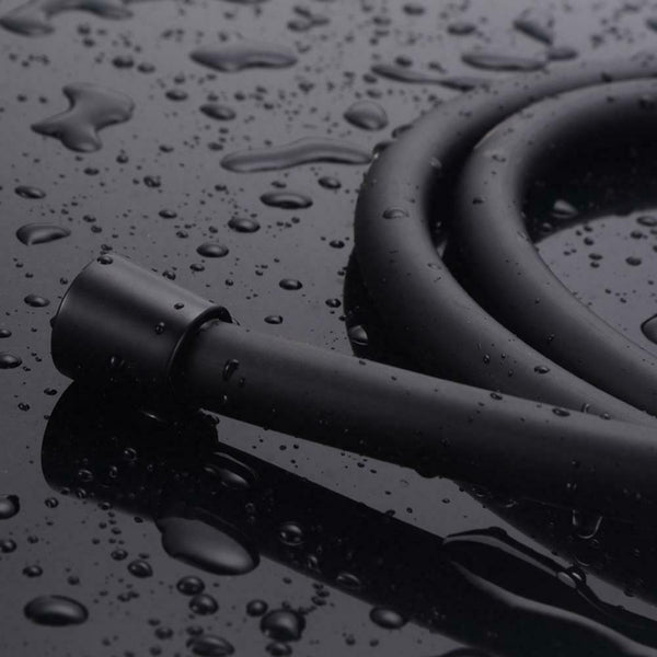 1.5m Flexible Matte Black PVC Shower Hose Bathroom Explosion-proof Pipe A#S