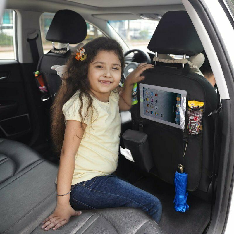 1X(Backseat Car Organizer Storage Bag Holder For Ipad Tablet Bottle Drink T