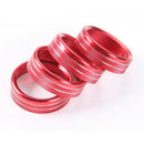 Aluminum Alloy Car Inner Side Air Conditioner Switch Knob Ring Cover Trim f R5P7