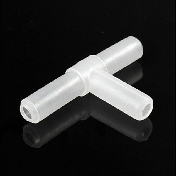10X Plastic Tee's / "T" 3-Way Aquarium Air Pump Line Tubing Joints Connectors TO