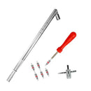 9pcs/set Valve Cores+Core Remover+Stem Puller+4 Way Tool for Car Bicycle