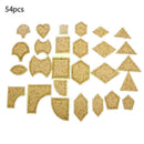 54pc/Set Acrylic Ruler Quilt Patchwork Template Quilting Sewing DIY Tool Cr F1Q0