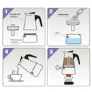 Stainless Steel Moka Coffee Maker Mocha Espresso Latte Stovetop Filter Coff N6X3