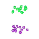 20 Pack Clear D10 Dice 10 Sided Dice for D&D RPG MTG Accessories Green&Purple