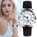Waterproof Canvas Strap Women Chemical Element Dial Quartz Watch (Black) A