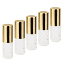 5Pcs 5ml Transparent Replacement Travel Empty Roll-on Glass Perfume Bottle