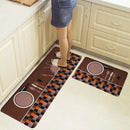 2 Pack Cutlery Tool Print Pattern Kitchen Carpet Floor Mat Oil and Water Ab