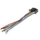 2x16-Pin Wire Harness Cable 16cm Car Radio Audio Power Plug Connector Multicolor