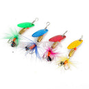 Lot 4pcs Fishing Spinner Spoon Baits Lures Fishing Swim Bait Lure CrankbaitB sp