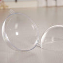 1Pc Clear Plastic Ball Christmas Baubles Sphere Fillable Xmas Tree Hanging Decor