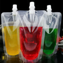1X(100 Pcs Stand-Up Plastic Drink Bag Spout Pouch For Beverage Liquid Juice