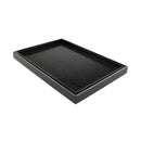 Natural Wood Serving Tray SPA Tea Food Server Dishes Platter Black Plate-S