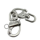 Stainless Steel 316 Ring Rotating Spring Shackle Quick Release Shackle D FCG