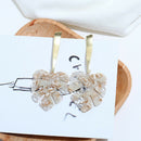 Fashion Maple Leaf Earrings Acrylic Hemp Leaf Long Pendant Earrings Tempera