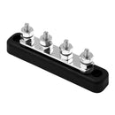 100A 4-Point Bus Bar Power Distribution Block with 4 10/32in Brass Studs
