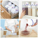 2KG Food Grain Cereals Bean Rice Storage Container PP With Measuring Cup C2Z5