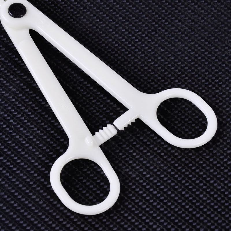 10 Disposable Plastic Piercing Clamp Forcep Plier Supplies Tool Slotted Body Ear