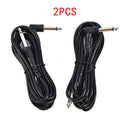 2PCS 10FT Electric Patch Cord Guitar Amplifier Amp Cable Right Angle 90 Degr Hn