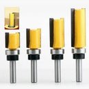 Double Flutes 1/4" Shank Straight Flush Trim Router Cutter Bit Bearing 20mm