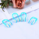 4Pcs Men Women Clear Blue PVC Silicone Swim Swimming Nose Clip AD Water SportsM&
