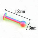 10PCS 16G Stainless Steel Tragus Ball Lip Labret Rings Bar Piercing Jewelry  M&E