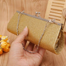 Women Glitter Clutch Purse Evening Party Wedding Banquet Handbag Shoulder B F7R9