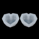 2PCS Silicone Heart Design Storage Box Mold Making Mould Casting Free CraftB Ew